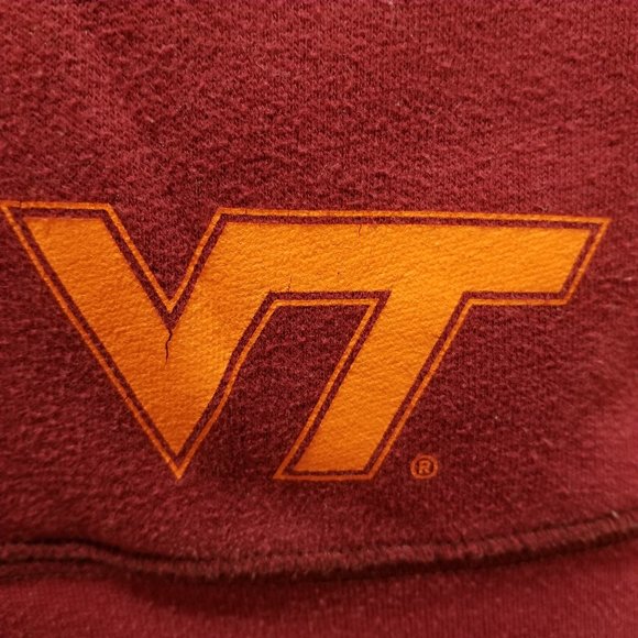 Victoria's Secret PINK hoodie Large Virginia Tech graphic collegiate zip up VT - Picture 7 of 16